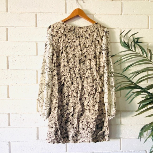 Addison Abstract Print Silk Shift Dress - Picture 4 of 6